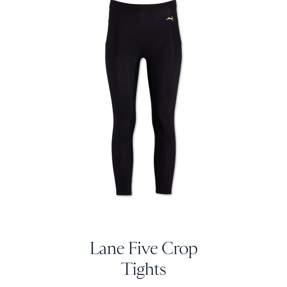 Tracksmith Women’s Lane Five Crop Tights in Black, M